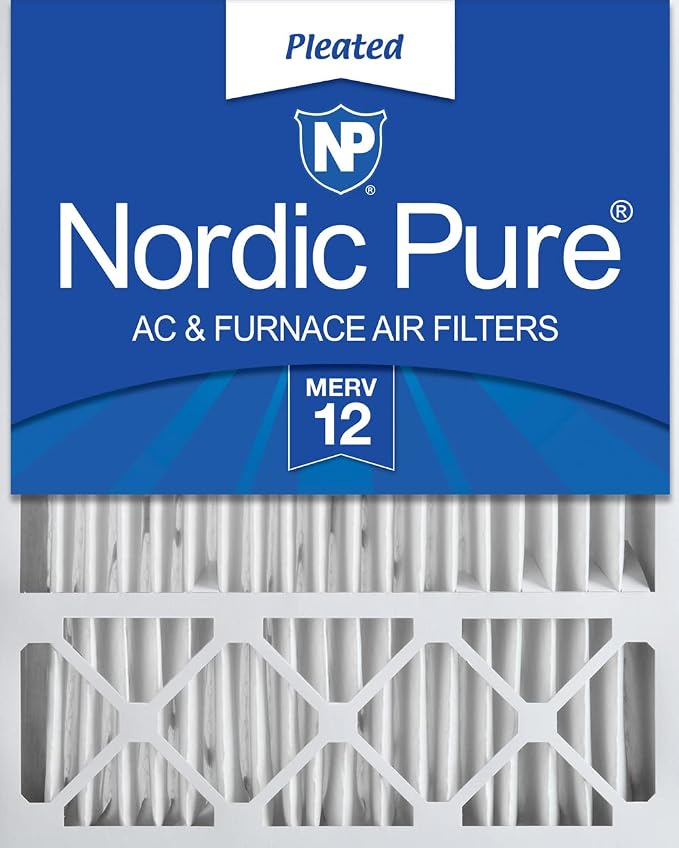 Nordic Pure 20x25x5 Honeywell/Lennox Replacement MERV 12 Air Filter 1 Pack | Actual Size: 19 7/8 x 24 7/8 x 4 3/8 Made in USA, Advanced HVAC Filtration, Mid-Sized Airborne Particles, Pet Dander & Smoke