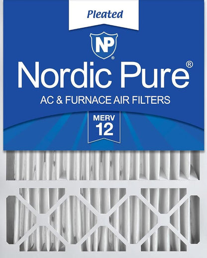 Nordic Pure 20x25x5 Honeywell/Lennox Replacement MERV 12 Air Filter 1 Pack | Actual Size: 19 7/8 x 24 7/8 x 4 3/8 Made in USA, Advanced HVAC Filtration, Mid-Sized Airborne Particles, Pet Dander & Smoke