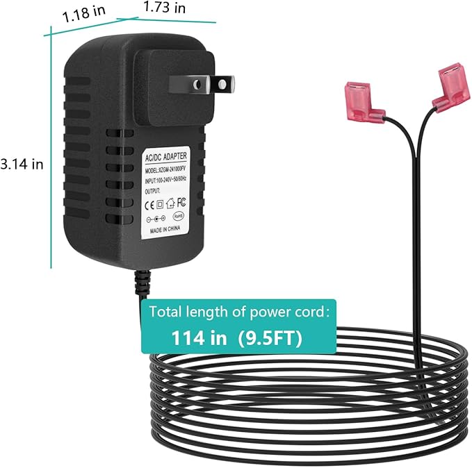 7351054 Water Softener Power Transformer, for Whirlpool Kenmore GE and more water softener, 24V DC Adapter Replacement for 7337482