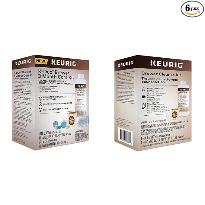 Keurig K-Duo Brewer Maintenance Kit + Descaling Solution and Rinse Pods
