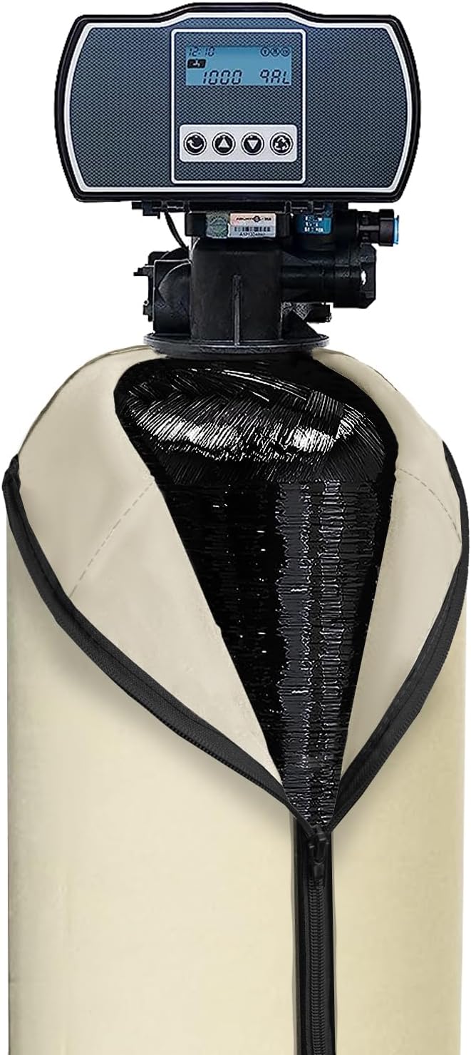 Bitubi Water Softener Neoprene Sweat Jacket, Outdoor Water Softener and Filter Tank Cover to Prevent Sweating, Water Softener Insulated Cover (10x54, Beige)