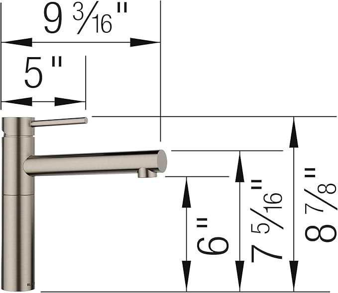 Blanco 443258 Alta II Bar Faucet - 1.5 GPM - Satin Platinum