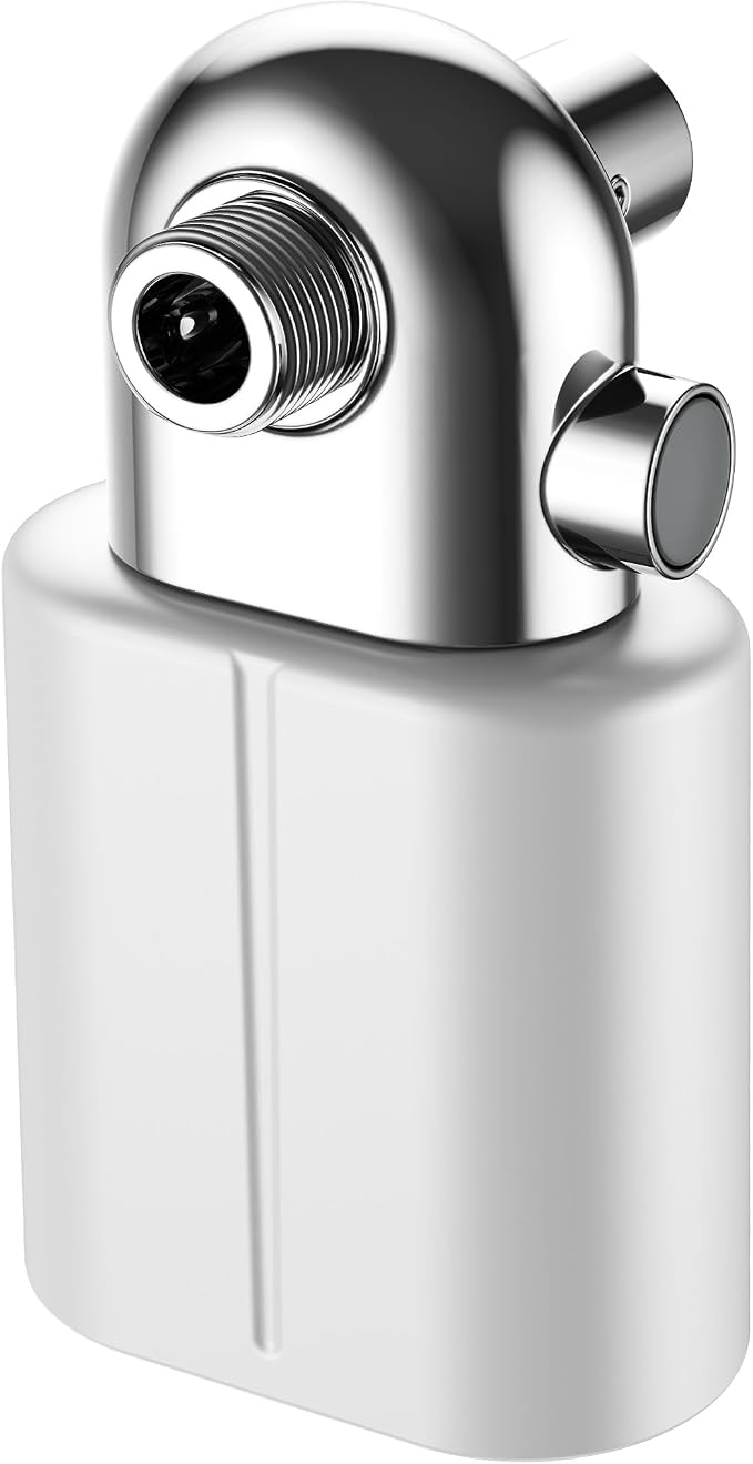 Veken Shower Filter to Reduce Chlorine, KDF Shower Head Filters with Activated Carbon and Calcium Sulfite for Filtered Shower Water, Filtro Para Ducha De Baño, One-Press Replacement, White
