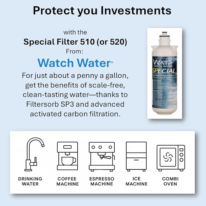 Special Filter 10in (SP 510-R) – Scale Prevention Cartridge – Removes Chlorine, Limescale, Odor – pH Balanced, No Sodium, No Phosphates – Coffee, Tea, Drinking Water Filter