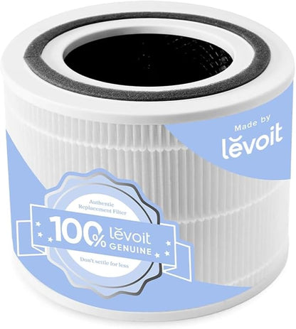 Levoit Core 300-P Air Purifier Genuine Replacement Filter, Core300S-P Filter, AHAM VERIFIDE, Supports HEPA Sleep Mode, High-Efficiency Activated Carbon, Removes Smoke Odor, Allergens,Core 300-RF,1Pack