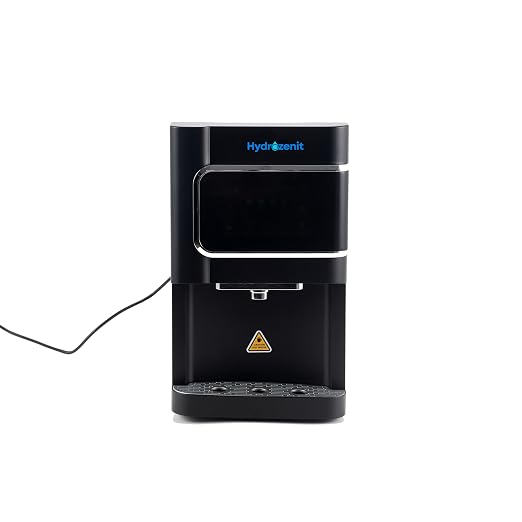 HYDROZENIT - Zenit Slim Water Dispenser | Compact Hot, Cold, Warm & Room Temperature | UV Filtration + LED Touch Panel | Compatible with Reverse Osmosis & Ultrafiltration | Ideal for Home & Office