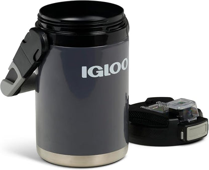 Igloo Rival Fusion 54OZ Insulated Water Jug, Large Water Bottle, Sports Water Jug, Grey