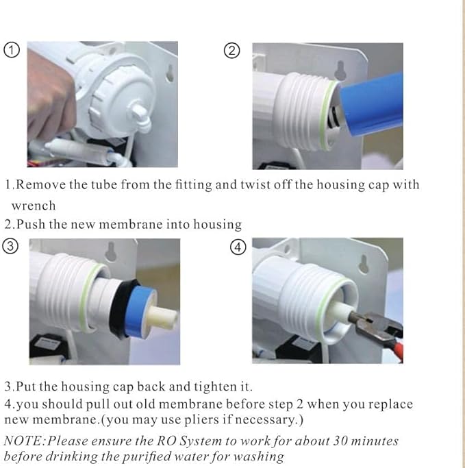 75 GPD Reverse Osmosis Membrane Replacement for RO Water Filtration System-NSF Certificated (1)