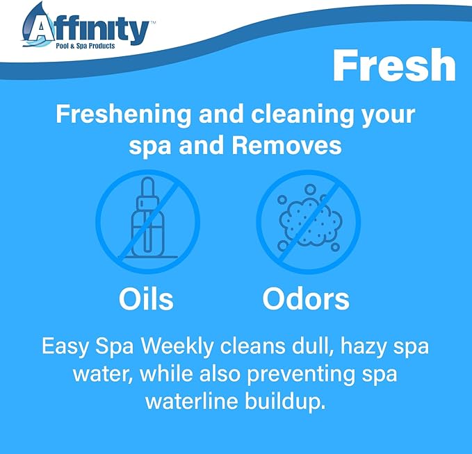 Affinity™ Spa Weekly Ultra | 2-in-1 Natural Chitosan Clarifier & Biodegradable Enzyme | Powerful Combo Treats Scale, Prevents Scum, & Destroys Organic Matter | Eliminates Smelly Odors | 24 oz.