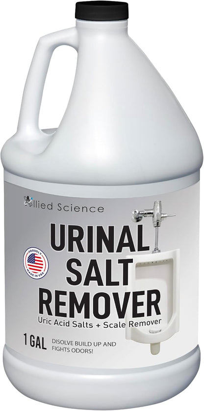 Allied Science Urinal Salt Remover - Uric Acid Salts Scale Remover Unclogs Urinals and Removes Uric Acid Odors - 4 Gallons
