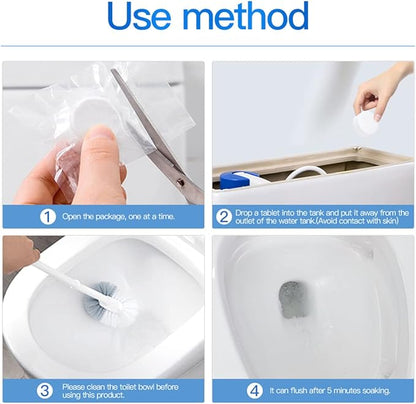 KIISIISO Toilet Bowl Cleaners Tablets(12 Pack), Household Lime Rust Removers, Automatic Toilet Tank Cleaner, with Sustained Release Technology for Bathroom Cleaners