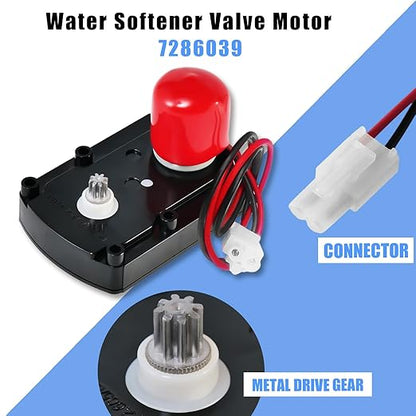 7281291 7286039 Water Softener Valve Motor with Screws Replaces Old Part Numbers:7384691,7234731,7228900, WS26X10021,WS26X21821,Fit for Softener Systems