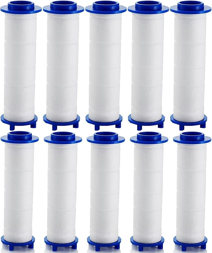 10/20 Pcs Ion Drops Shower Head Filters, Showerhead Filters, PP Cotton Replacement Cartridge, Suitable for Various Specifications of Shower Heads (A10*pc, 3.74 * 0.94 In)