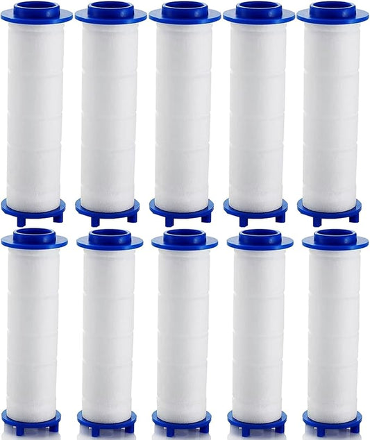 10/20 Pcs Ion Drops Shower Head Filters, Showerhead Filters, PP Cotton Replacement Cartridge, Suitable for Various Specifications of Shower Heads (A10*pc, 2.95 * 0.94 In)