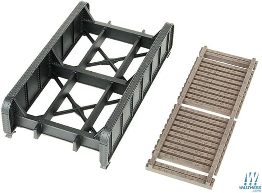 Walthers Cornerstone HO Scale 30' Single-Track Railroad Through Girder Bridge - Kit Train Collectable Train