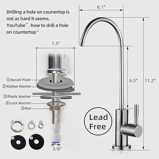 Geekpure 6-Stage Reverse Osmosis Drinking Water System with Mineral Remineralization Filter-75 GPD