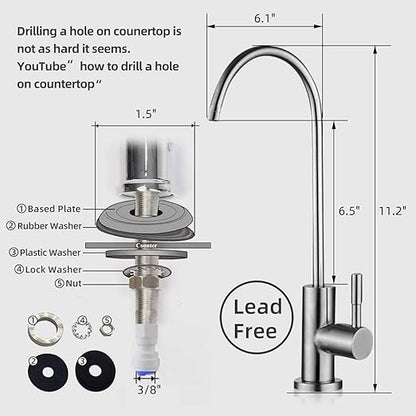 Geekpure 6-Stage Reverse Osmosis Drinking Water System with Mineral Remineralization Filter-75 GPD