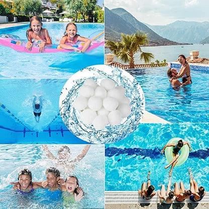 1.5 lbs Pool Filter Balls Eco-Friendly Fiber Filter Media for Swimming Pool Sand Filters (Equals 25kg/50lbs Pool Filter Sand)
