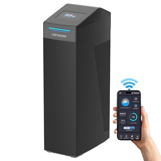 CS32 Pro 2026 Whole House Water Softener System 40,000 Grains | Smart WiFi App, 5 inch LED Color Touchscreen, Gen2 Up-Flow Regeneration Technology, Salt Level Reminder, Vacation Mode