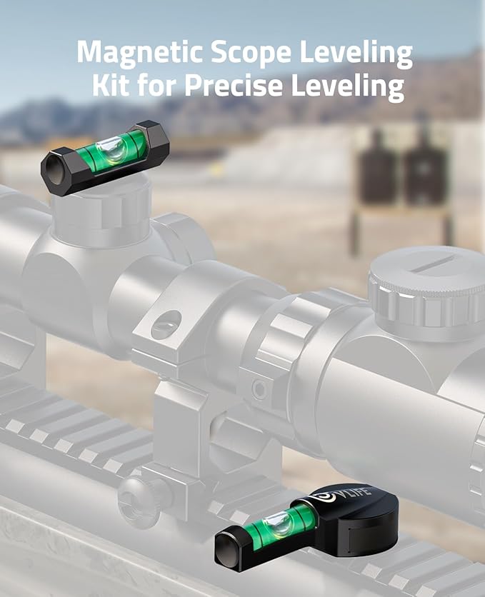 CVLIFE Scope Level Scope Leveling Kit with Magnetic Bases High Visibility Bubble Level with Strong Metal Structure for Optics Accessories Leveling System