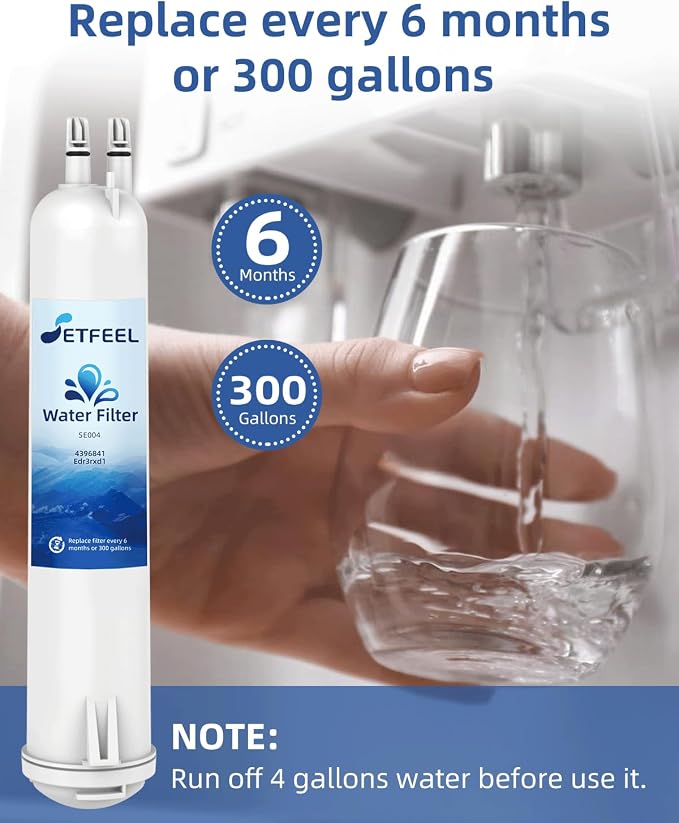 Edr3rxd1 Water Filter Replacement For Everydrop Filter 3, 4396841, Compatible With Whirlpool Ice and Water Fridge Filter 3, whr3rxd1, kad3rxd1, 9083, 9030, 460-9083, WD-F08, SE004, 3 Pack SETFEEL