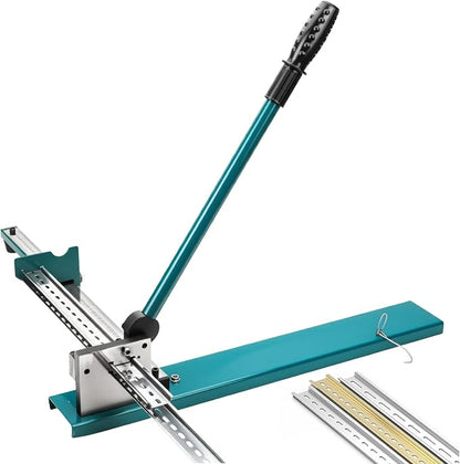 DIN Rail Cutter with Double Groove Dual-Scale Ruler, Precision Tool for Aluminum, Steel, Iron Rails