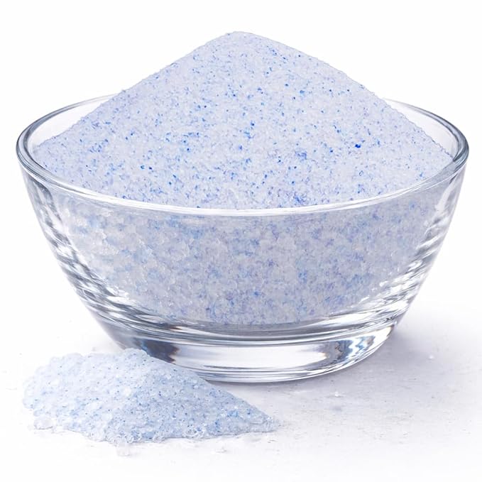 EUPHERBIA Blue Salt, Fine Grind, Rare Mineral Salt, High Potassium, Lower Sodium, Natural, Unprocessed, Hand Harvested, Kosher Certified (227g Fine Grind)