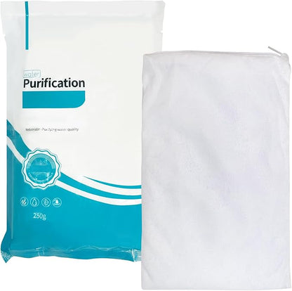 250 g/0.55 lb Aquarium Filter Media Filtration Resin with Mesh Bag Removes Driftwood for Freshwater and Saltwater Small Fish Tank