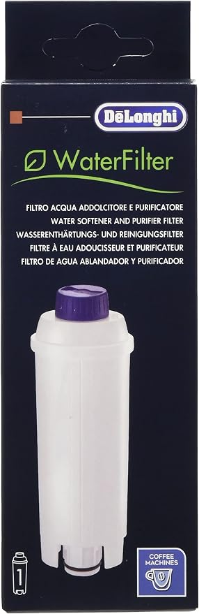 De'Longhi EcoDecalk Descaler, Eco-Friendly Universal Descaling Solution for Coffee & Espresso Machines, 16.90 oz (5 uses) & 5513292811 Water Filter, White -