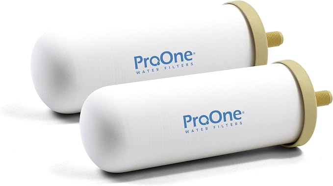 ProOne G-Series 7-Inch Gravity Filter Replacement 2-Pack - Universally Compatible with Gravity Water Filtration Systems - NSF/ANSI Certified to Reduce Lead, Microplastics, & Total PFAS (2-Pack)