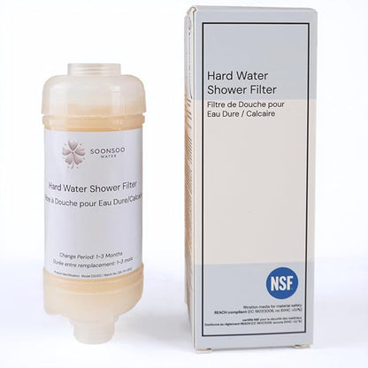 NSF Certified Hard Water Shower Filter - Removes Chlorine, Limescale & Impurities - For Soft Skin & Hair