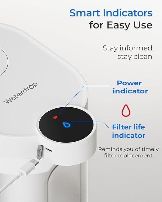 Waterdrop EWFR Water Filter Replacement for Waterdrop ED25TW TDS Reduction Rechargeable Electric Dispenser, Reduce TDS by 41%, Retains Key Minerals, Improve Flavor, 1 Pack