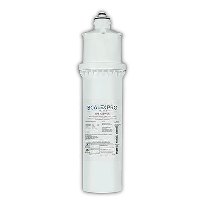 The Answer 12” Hard Water Scale Prevention Filter – Salt-Free NAC Technology Stops & Removes Scale Up to 26 Grains, Removes Chlorine & Other Common Municipal Water Chemicals, 7500 Gallons