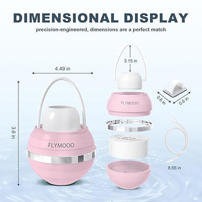 FLYMOOO Bath Filter for Tub, Bathtub Faucet Water Filter with 8 Stages & 2,500 Gallons of Filtration to Reduce Contaminants for Softer, Smoother Skin (Pink)