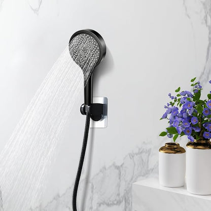 Filtered Shower Head with Handheld, 3 Modes Shower Head for home (Black) | Filtered Shower Head with Handheld, 3 Mode Water Softener High Pressure Shower Head with Filter for Bathroom Hotel Apartment