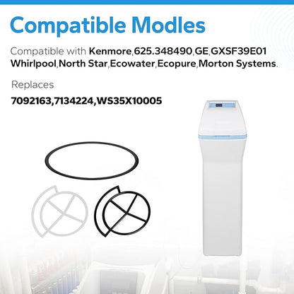 7129716 Water Softener Seal Kit for Whirlpool, GE, Kenmore,for Whirlpool water softener parts,3/4" Water Softener Gasket Parts Replace 7092163, 7134224, WS35X10005