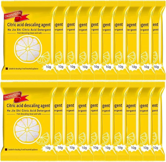 Truey Citric Acid Descaling Agent,Individually Wrapped Descaler(10 packs) | Food Grade Concentrated Powder, Individually Wrapped Descalers for Kettles, household cleaner