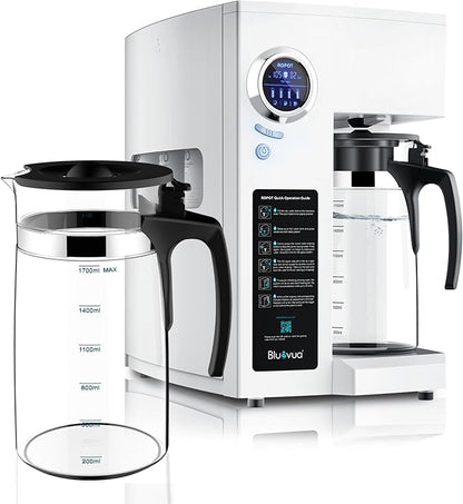 Bluevua RO100ROPOT(UV) Reverse Osmosis System Countertop Water Filter, with One Extra ROPOT Replacement Carafe, Bundle