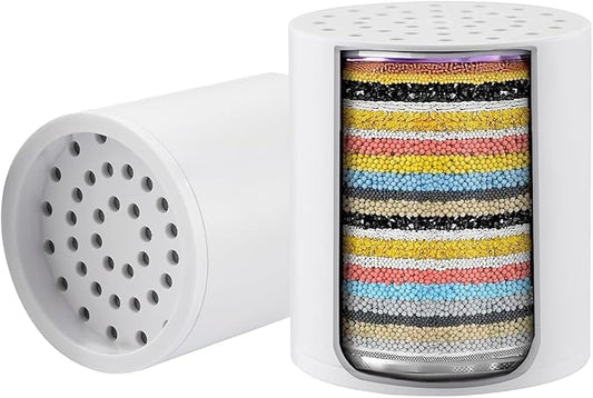 Ibergrif 20 Stage Shower Filter Replacement Cartridge - Shower Head Filter for Hard Water High Output, Remove Chlorine & Impurities, Improves Skin & Hair Condition, Reduces Dry Itchy Skin, Dandruff