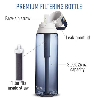 Brita 26 Ounce Premium Filtering Water Bottle with Filter - BPA Free - Night Sky