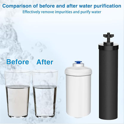 Water Filter Replacement Compatible with Ber-key ® BB9-2 Gravity Black Filter & for PF-2® Fluoride Water Filters Combo Packs, High-Efficiency Coconut Shell Activated Carbon for 250+ Contaminants