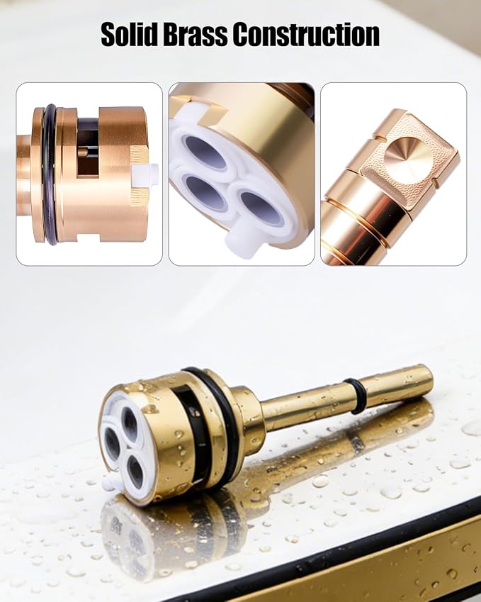 RP51918 Diverter Cartridge Fit for R11000 R22000 R22000WS | 3 Setting Design, Brass Construction, 2 Individual Positions, 1 Shared Position, Three Way Valve Replacement