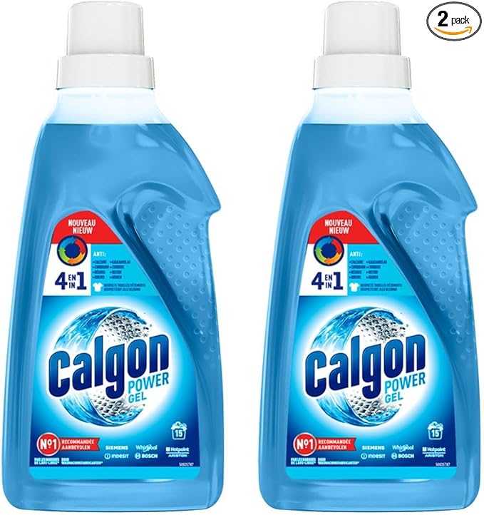 Calgon 3-in-1 Washing Machine Water Softener Gel, 2 x 750 ml (1.5 Litre)