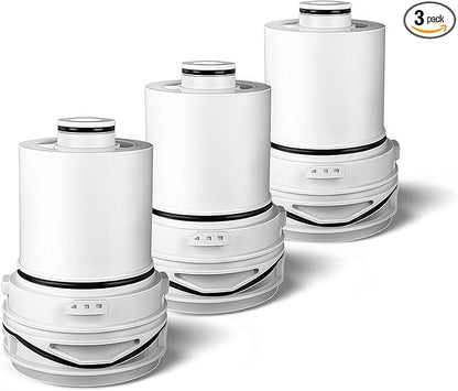 Shower Filter - Replacement Cartridges Compatible with Delta Clarifi, Reduces Dry Skin and Hair Damage (3 Pack)