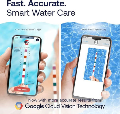 HTH 1276 Swimming Pool Care 6 Way Test Strips, Swimming Pool Water Chemical Tester, 30 Strips