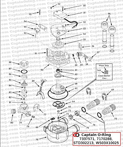 Water Softener O-Ring Seal Kit, 4-Pack (Part: 7337571, 7170288, STD302213, WS03X10025)
