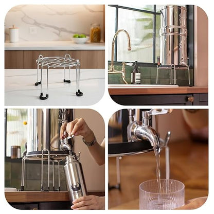 Phoenix Gravity 2.25G Water Filter System with Stainless Steel Stand & Tap