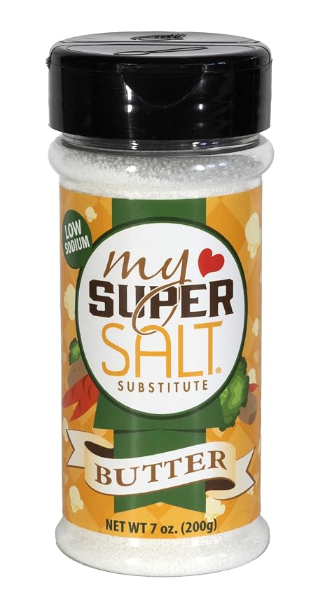 My SUPER SALT Butter - Functional Butter-Flavored Salt Alternative - 85% Less Sodium - Comfort Food Flavor with Smart Nutrition - 7 oz