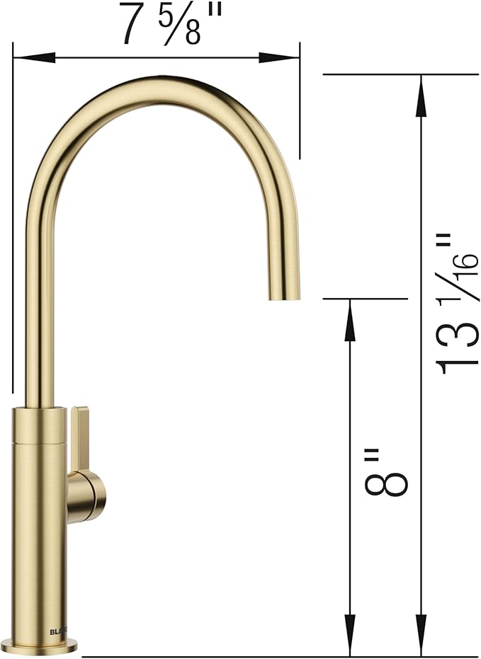 Blanco 527493 Culina II Beverage Faucet with Optional Filtration System - 1.5 GPM - Satin Gold