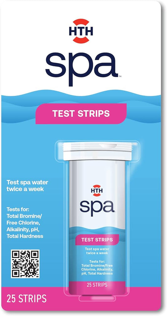 HTH Spa 86138 Test Strips, Spa & Hot Tub Chemical Tester, 25 Strips